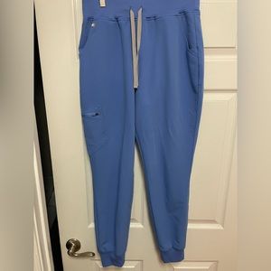 Figs Zamora high waisted 2.0 jogger scrub pants- ceil blue